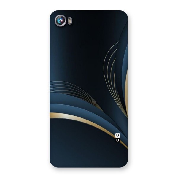 Gold Blue Beauty Back Case for Micromax Canvas Fire 4 A107