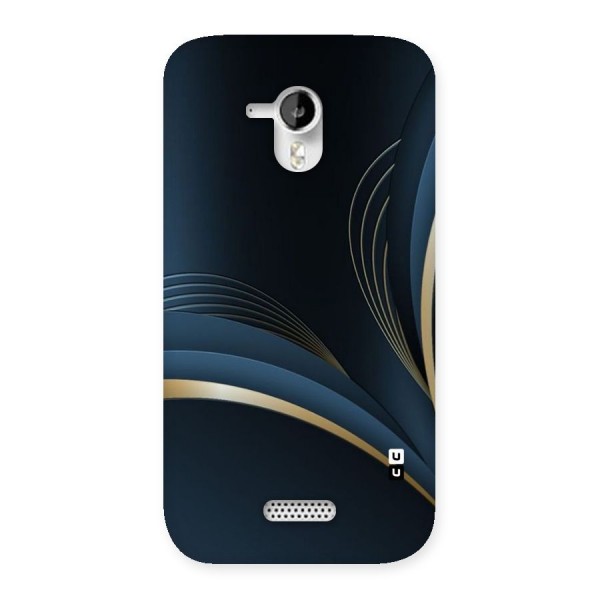 Gold Blue Beauty Back Case for Micromax Canvas HD A116
