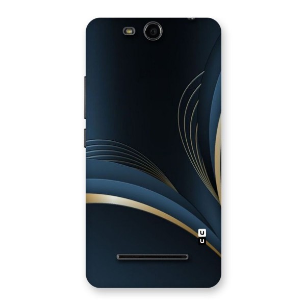 Gold Blue Beauty Back Case for Micromax Canvas Juice 3 Q392