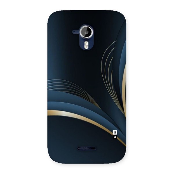 Gold Blue Beauty Back Case for Micromax Canvas Magnus A117