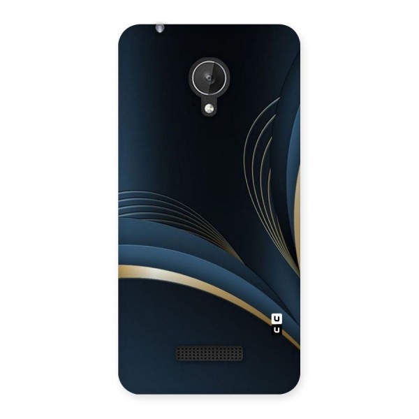 Gold Blue Beauty Back Case for Micromax Canvas Spark Q380
