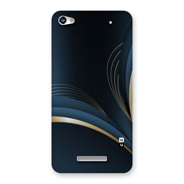 Gold Blue Beauty Back Case for Micromax Hue 2