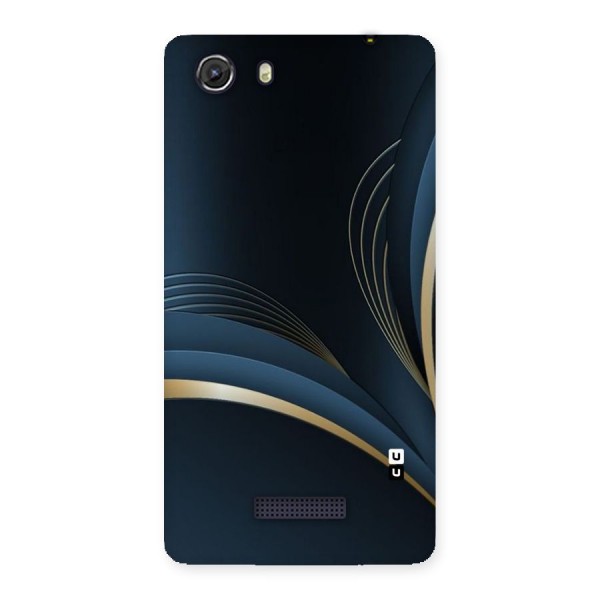 Gold Blue Beauty Back Case for Micromax Unite 3