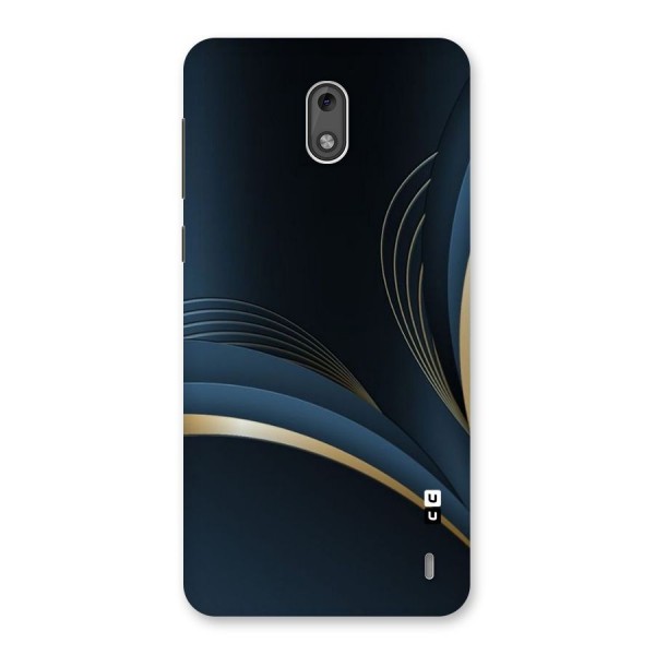 Gold Blue Beauty Back Case for Nokia 2