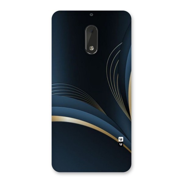 Gold Blue Beauty Back Case for Nokia 6