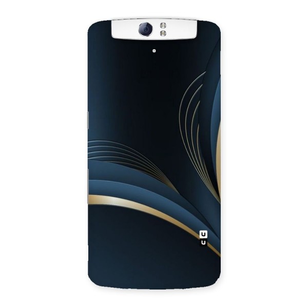 Gold Blue Beauty Back Case for Oppo N1
