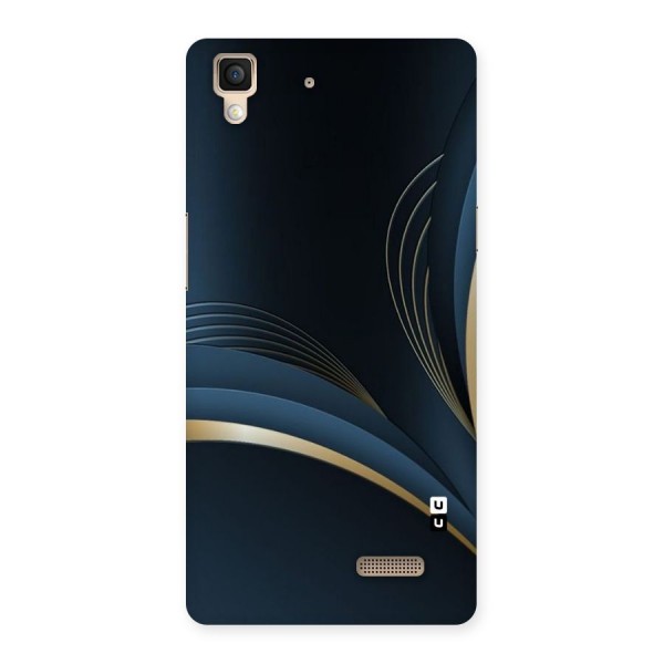 Gold Blue Beauty Back Case for Oppo R7