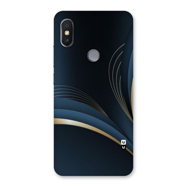 Gold Blue Beauty Back Case for Redmi Y2