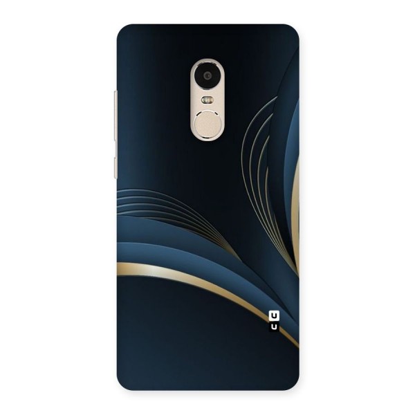 Gold Blue Beauty Back Case for Xiaomi Redmi Note 4