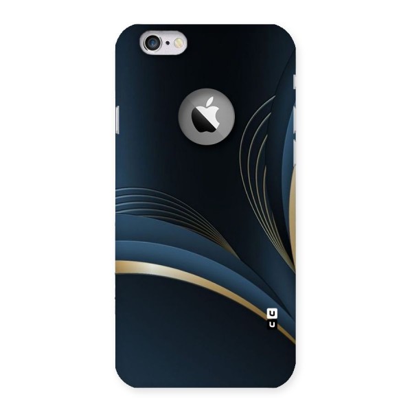 Gold Blue Beauty Back Case for iPhone 6 Logo Cut