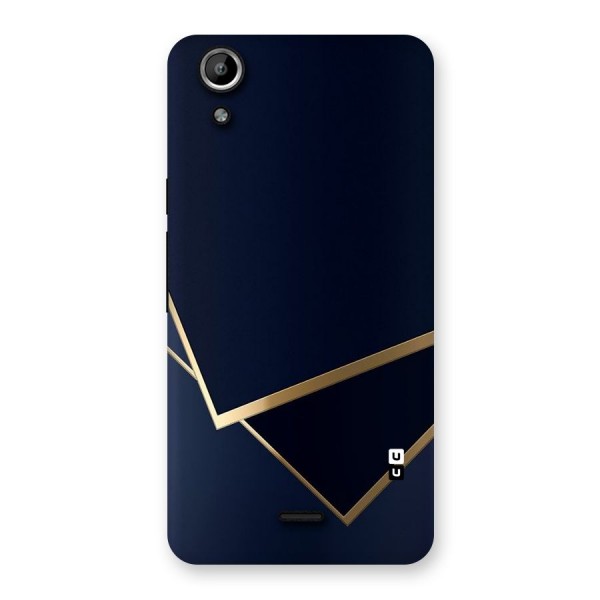 Gold Corners Back Case for Micromax Canvas Selfie Lens Q345
