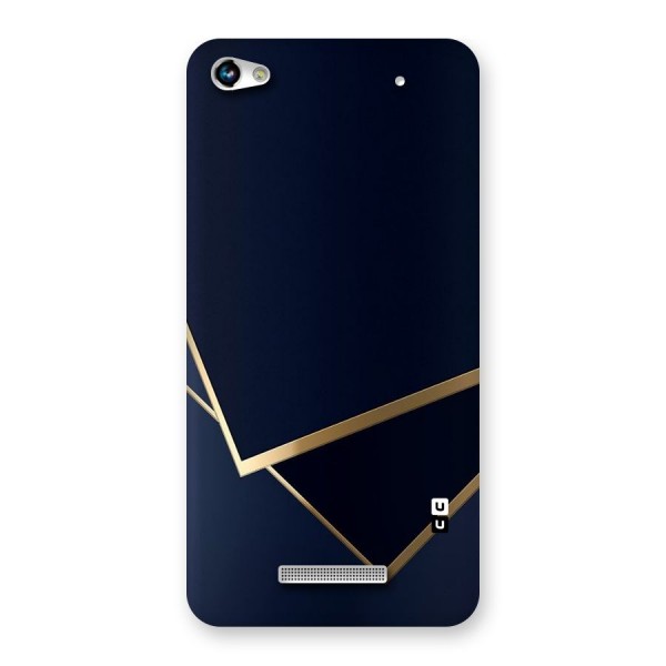 Gold Corners Back Case for Micromax Hue 2
