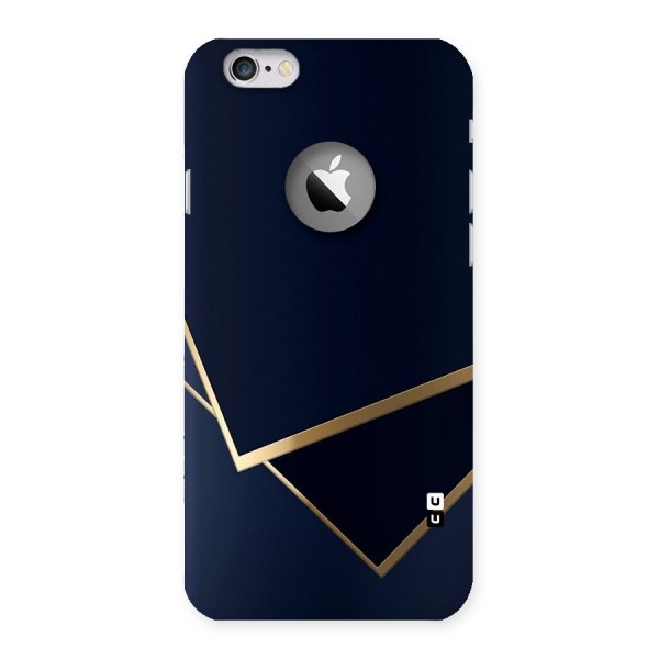 Gold Corners Back Case for iPhone 6 Logo Cut