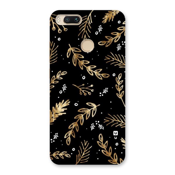 Gold Palm Leaves Back Case for Mi A1