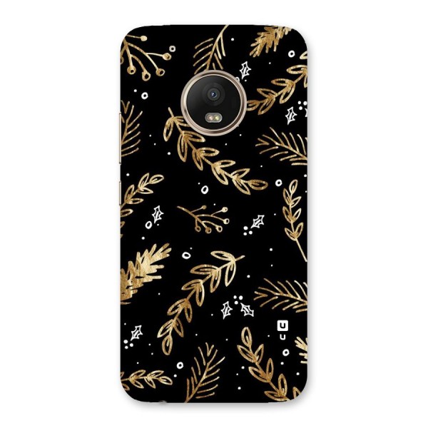 Gold Palm Leaves Back Case for Moto G5 Plus