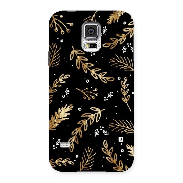 Gold Palm Leaves Back Case for Samsung Galaxy S5