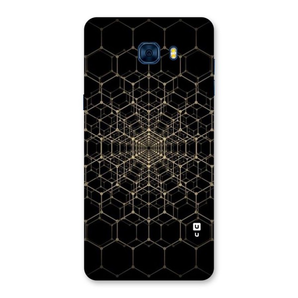 Gold Web Back Case for Galaxy C7 Pro