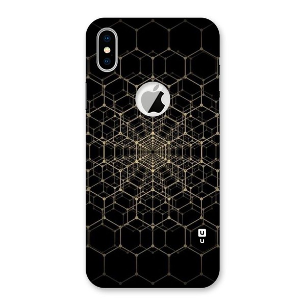 Gold Web Back Case for iPhone X Logo Cut
