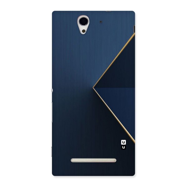 Golden Blue Triangle Back Case for Sony Xperia C3