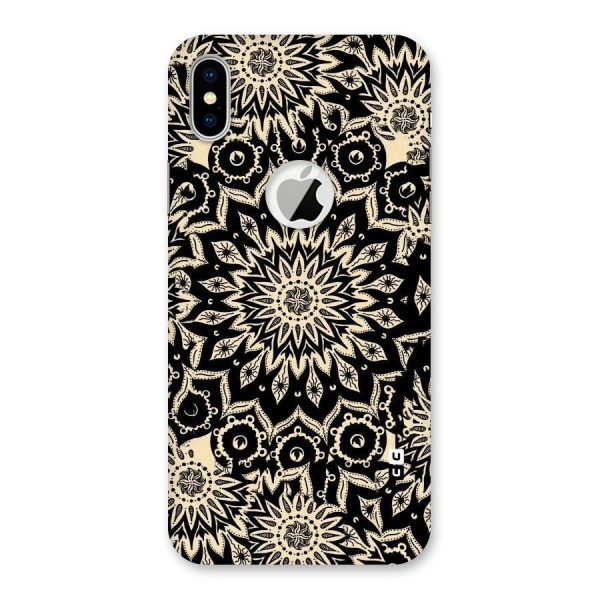 Golden Mandala Back Case for iPhone X Logo Cut