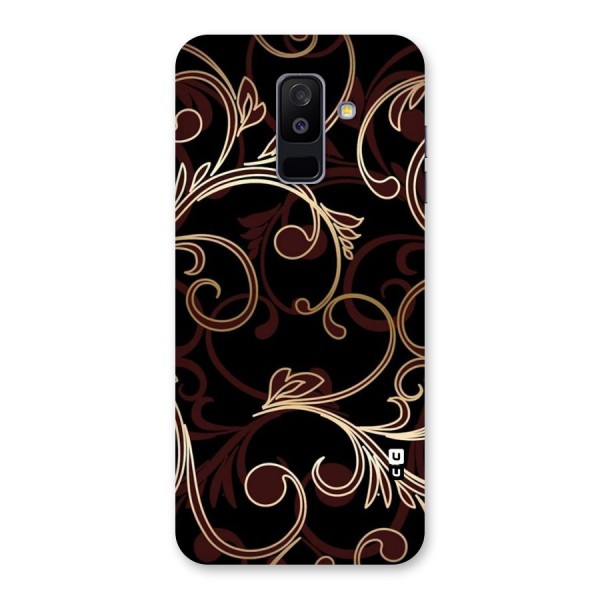 Golden Maroon Beauty Back Case for Galaxy A6 Plus