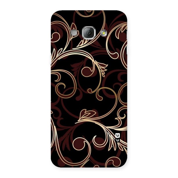 Golden Maroon Beauty Back Case for Galaxy A8