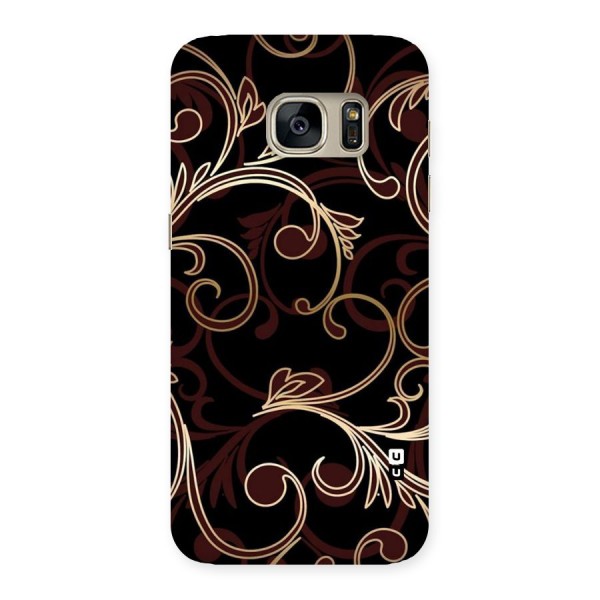 Golden Maroon Beauty Back Case for Galaxy S7
