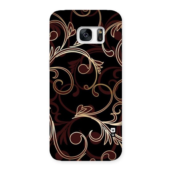 Golden Maroon Beauty Back Case for Galaxy S7 Edge