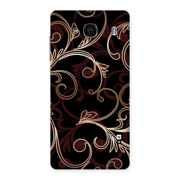 Golden Maroon Beauty Back Case for Redmi 2s