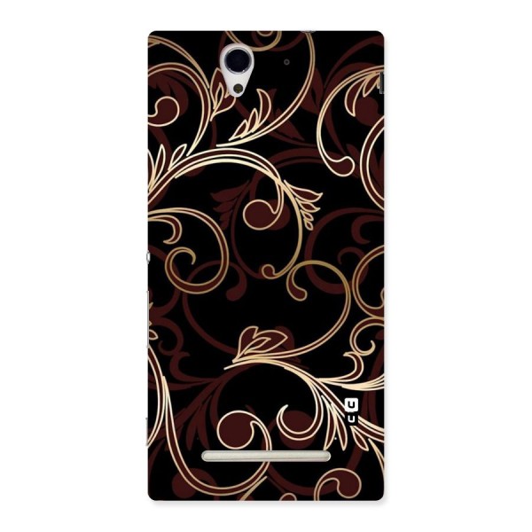 Golden Maroon Beauty Back Case for Sony Xperia C3