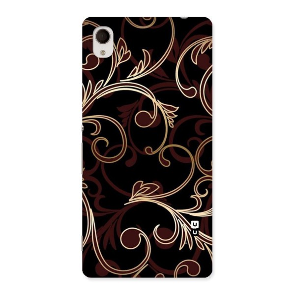Golden Maroon Beauty Back Case for Sony Xperia M4