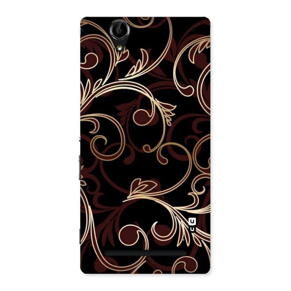 Golden Maroon Beauty Back Case for Sony Xperia T2