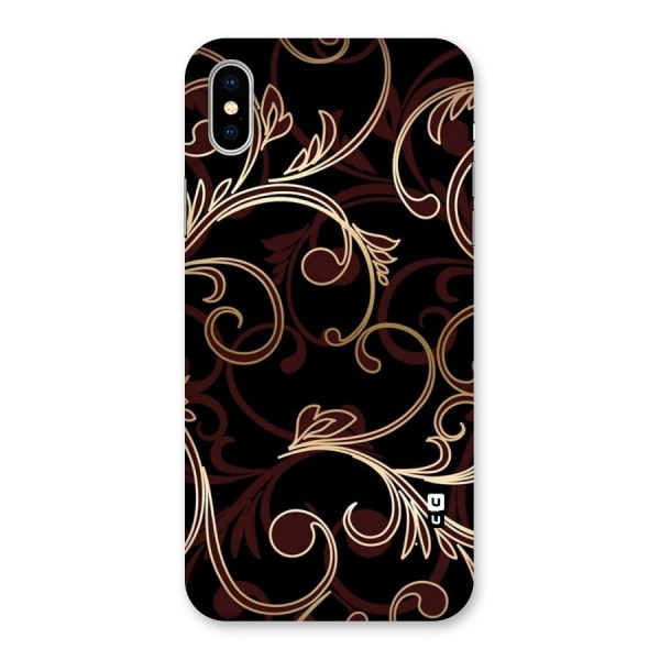 Golden Maroon Beauty Back Case for iPhone X