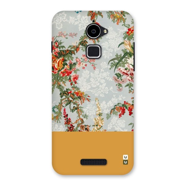 Golden Stripe on Floral Back Case for Coolpad Note 3 Lite