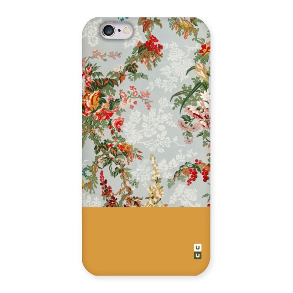 Golden Stripe on Floral Back Case for iPhone 6 6S