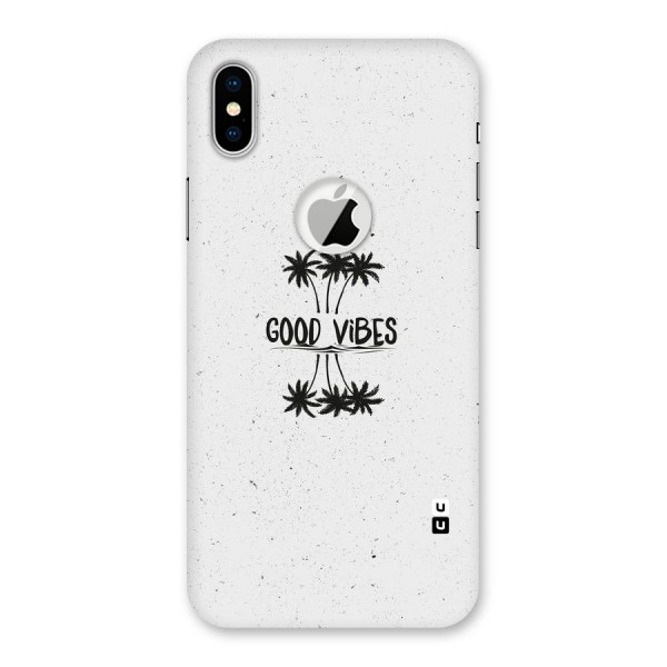 Good Vibes Rugged Back Case for iPhone X Logo Cut