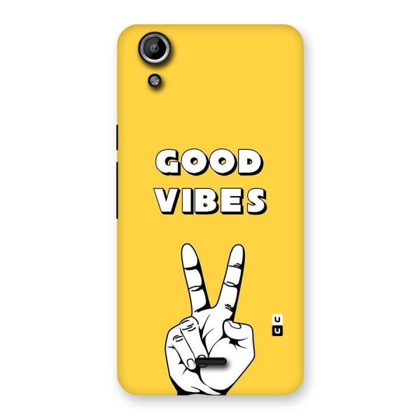 Good Vibes Victory Back Case for Micromax Canvas Selfie Lens Q345
