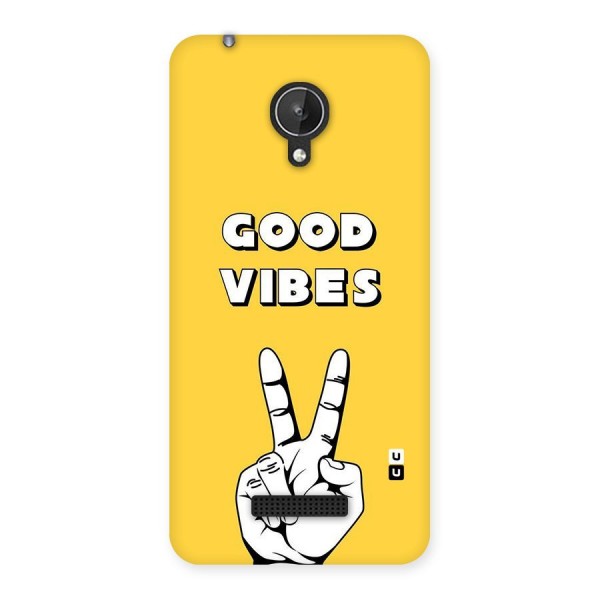 Good Vibes Victory Back Case for Micromax Canvas Spark Q380