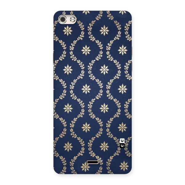 Gorgeous Gold Leaf Pattern Back Case for Micromax Canvas Silver 5