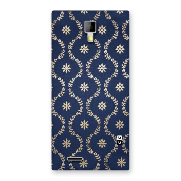 Gorgeous Gold Leaf Pattern Back Case for Micromax Canvas Xpress A99