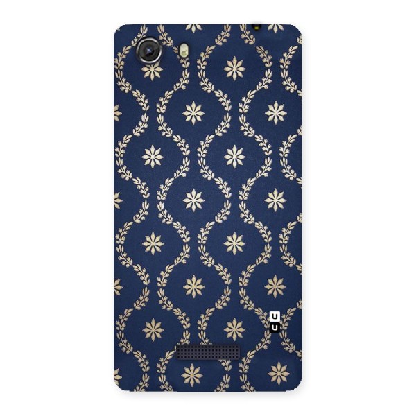 Gorgeous Gold Leaf Pattern Back Case for Micromax Unite 3