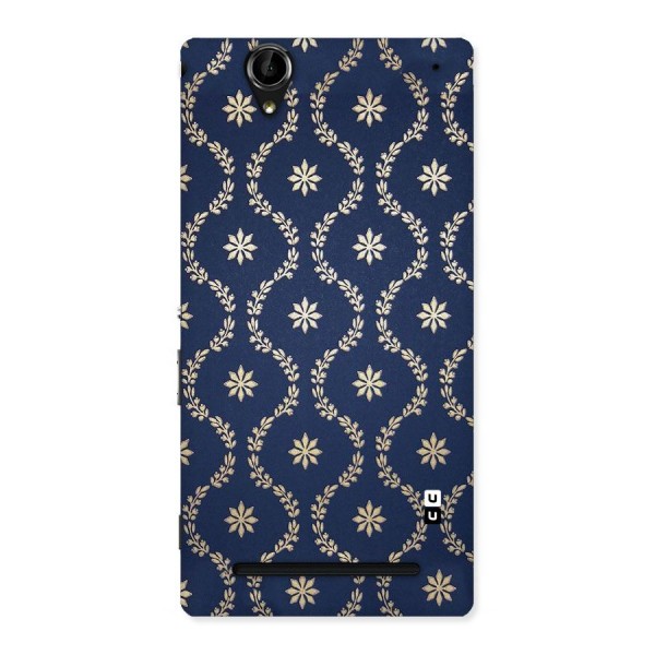 Gorgeous Gold Leaf Pattern Back Case for Sony Xperia T2