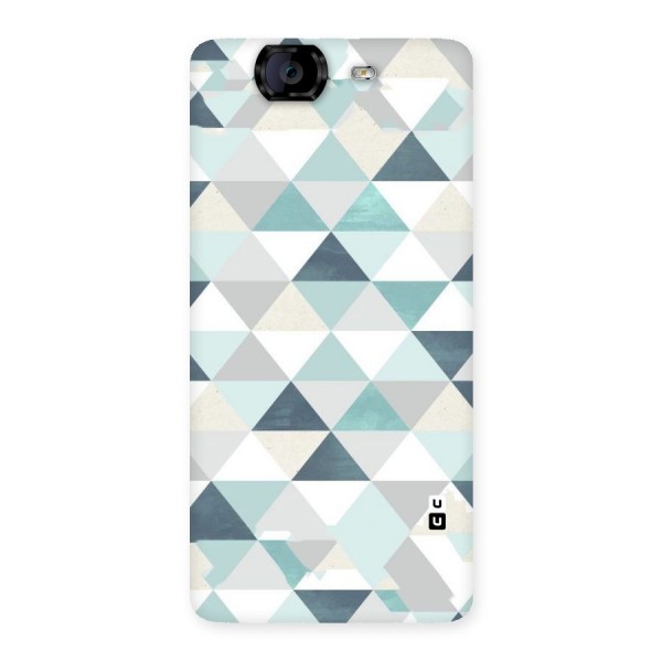 Green And Grey Pattern Back Case for Canvas Knight A350