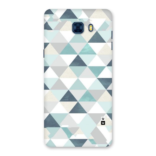 Green And Grey Pattern Back Case for Galaxy C7 Pro