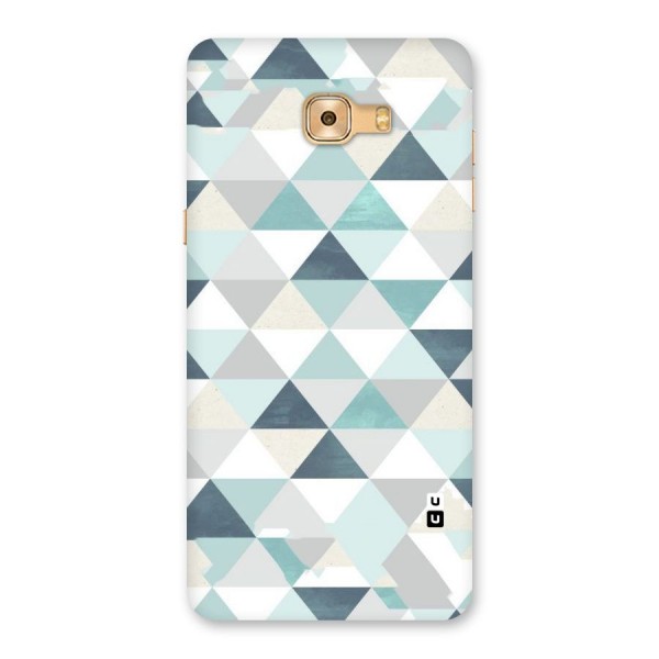 Green And Grey Pattern Back Case for Galaxy C9 Pro