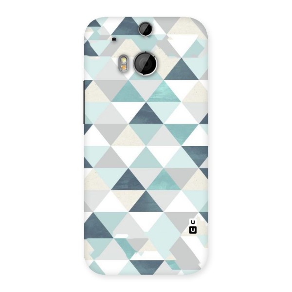 Green And Grey Pattern Back Case for HTC One M8