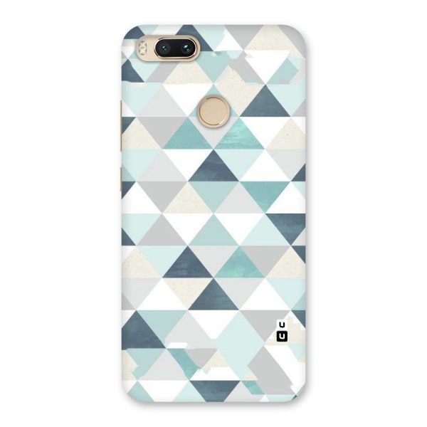 Green And Grey Pattern Back Case for Mi A1