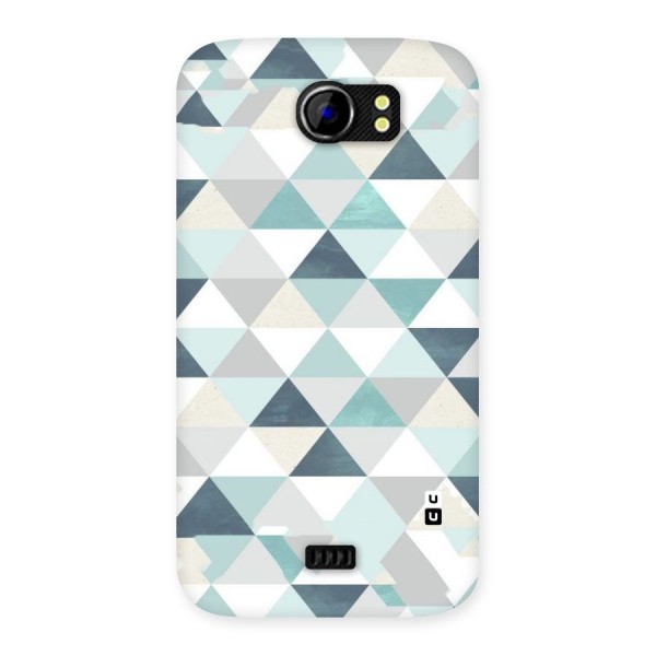 Green And Grey Pattern Back Case for Micromax Canvas 2 A110