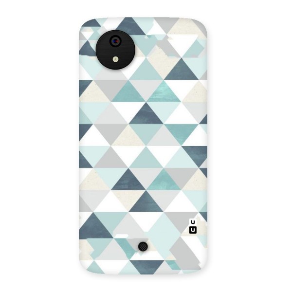 Green And Grey Pattern Back Case for Micromax Canvas A1