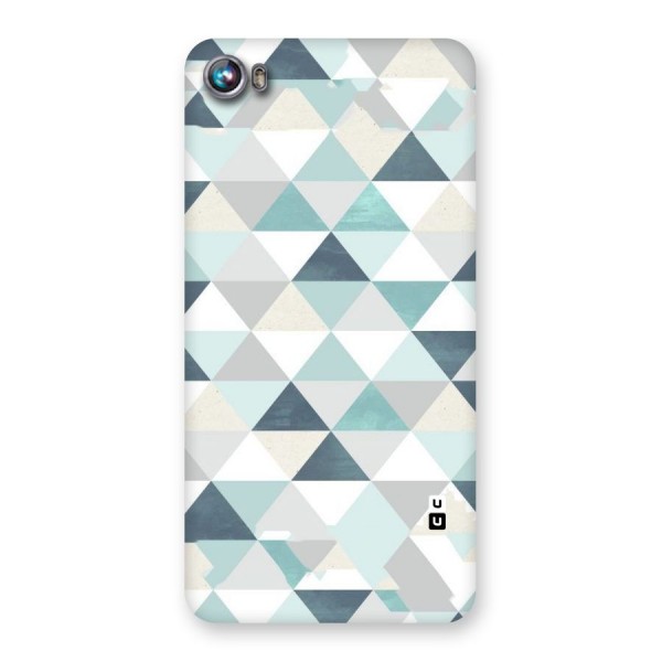 Green And Grey Pattern Back Case for Micromax Canvas Fire 4 A107
